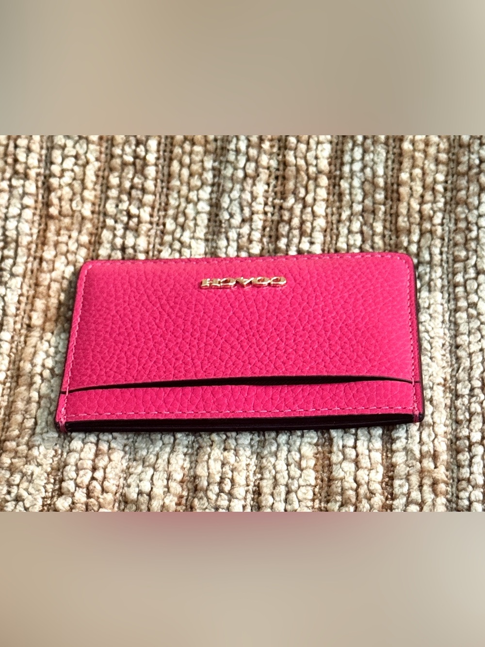 COACH Leather Electric Pink Card Case - Picture 4 of 15